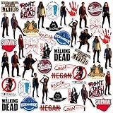 The Walking Dead 50ct Vinyl Large Deluxe Stickers Variety Pack – Iconic Designs for Laptop, Water Bottle, Tablet, Scrapbooking & Indoor/Outdoor Use