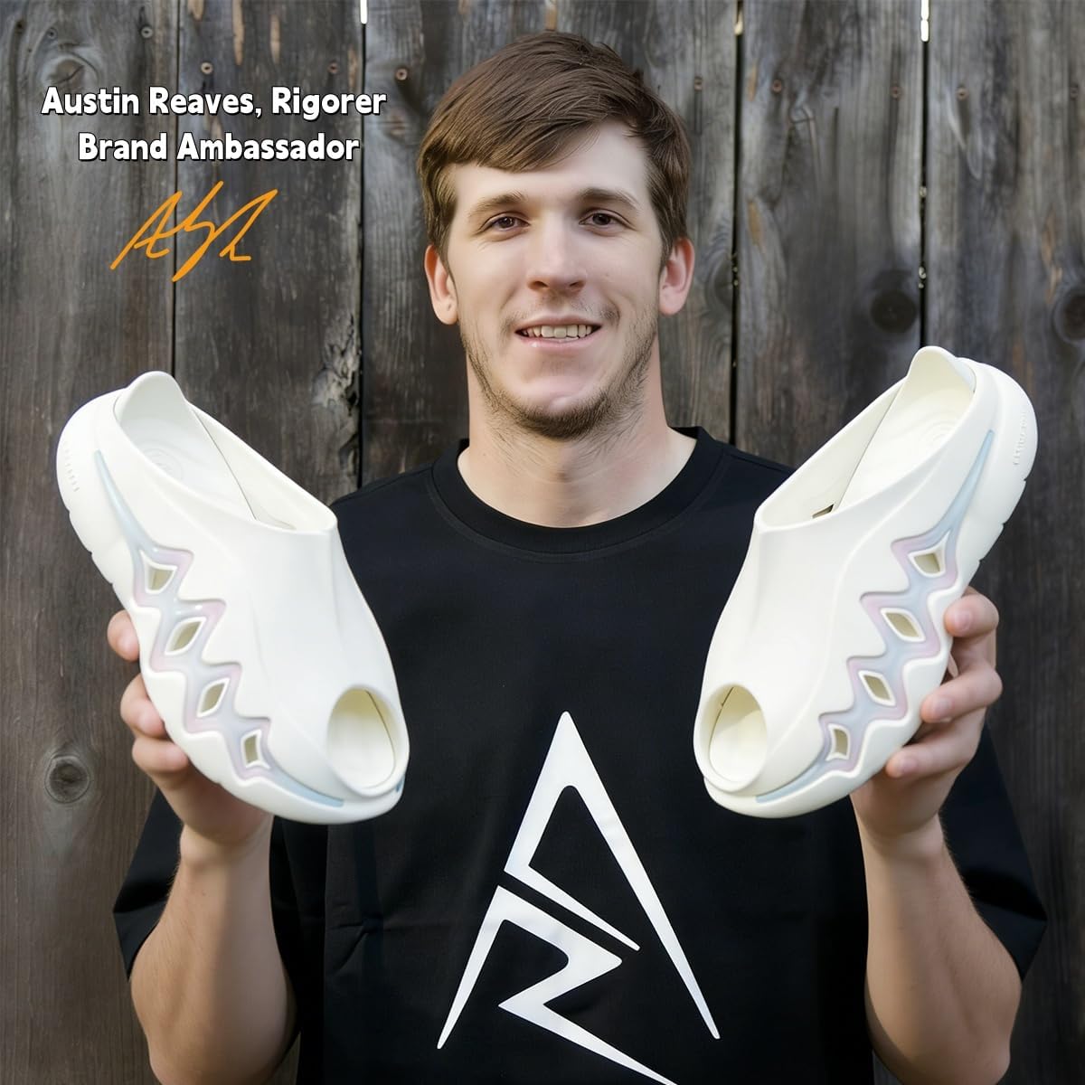 RIGORER Austin Reaves Sports Slide Sandals for Men and Women - Lightweight EVA Athletic Cushion Slides with Non-Slip Sole, Sporty Outdoor Beach Pool Shoes