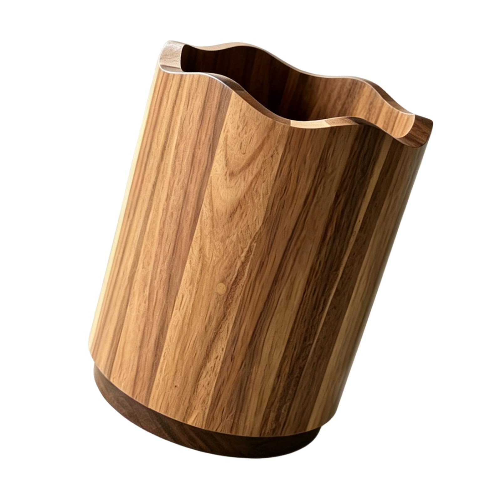 Oxxggkao Spacious 360 Degree Rotating Cutlery Organiser Acacias Wood Kitchen Utensil Holder for Knives Forks and Spoons Whirling Tool Holder