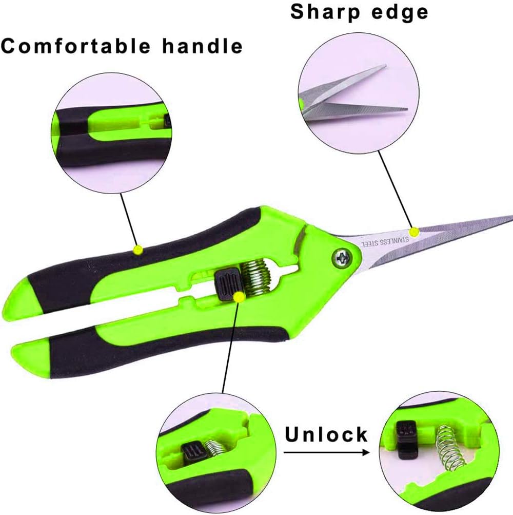 Vabogu Garden Pruning Shears,Gardening Hand Cutters Garden Pruning Shears Trimming Scissors Garden Clippers Ratchet Shears Secateurs for Gardening Shears for Plants Clippers Gardener Shears