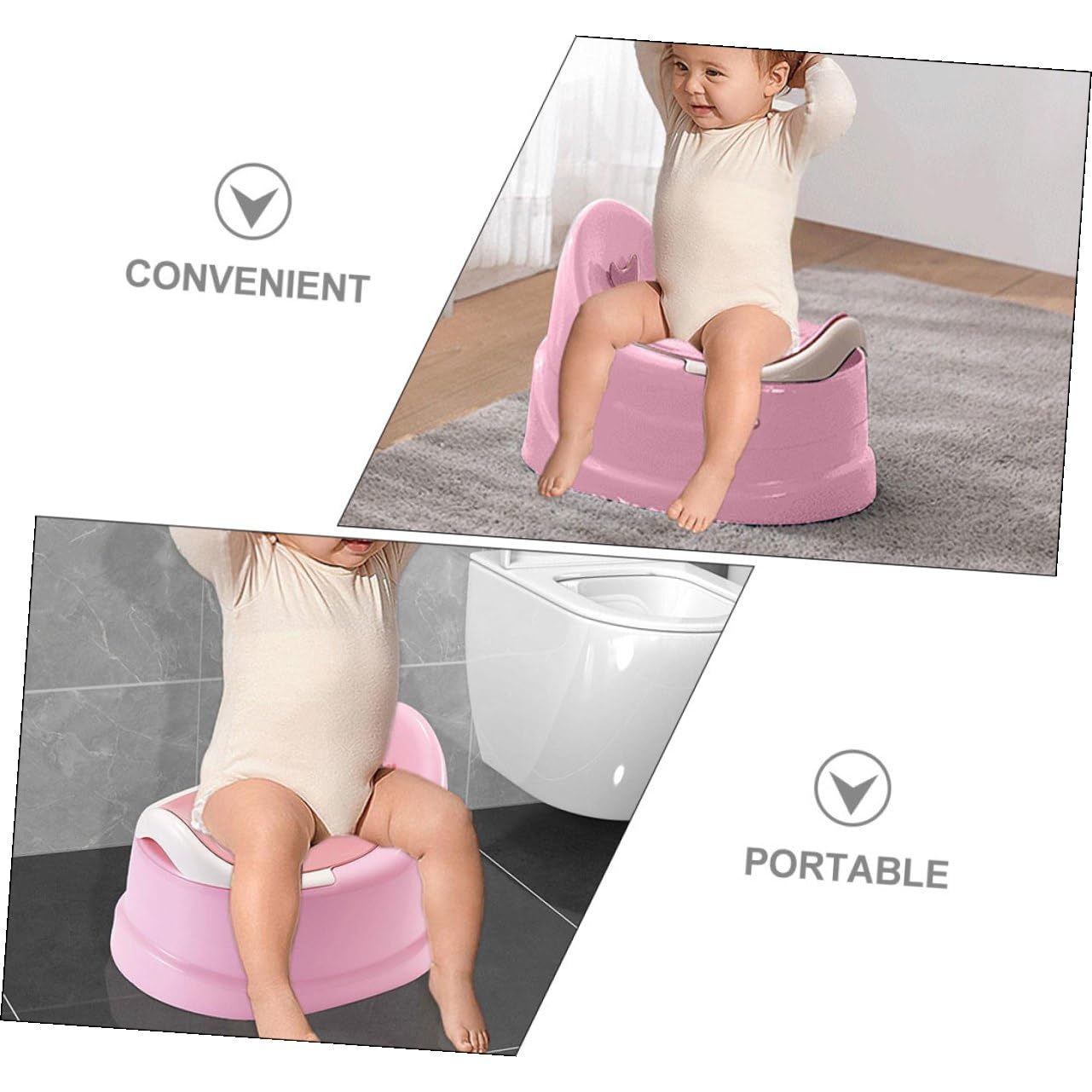 Töpfchen Trainings Wc Sitz für Mädchen und Jungen Tragbarer Leichter Toilettentrainer mit Multifunktionalem Urinal für Zuhause Auto und Reisen Einfach zu Verwenden und Mitzunehmen