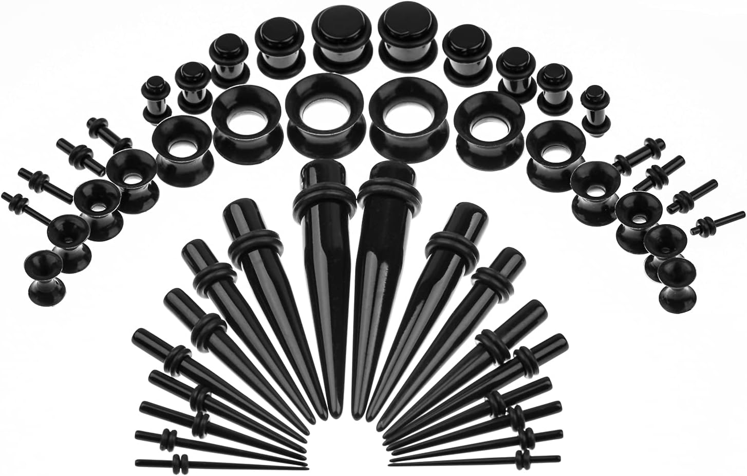 Ear Stretching Kit 50 Pieces 14Gauges-00Gauges Earrings Piercing Kit