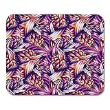 Mauspad Größe: 30X25CM 30X25Cm,Gummiunterseite Mausmatte,Gaming Mausepad,Pad Maus Unterlage,Abstraktes Wellen-Kugelschreiber-Technik-Grafik-Ethnisches Böhmisches Nouveau Nichtlippengummi Mousepad, Büroartikel