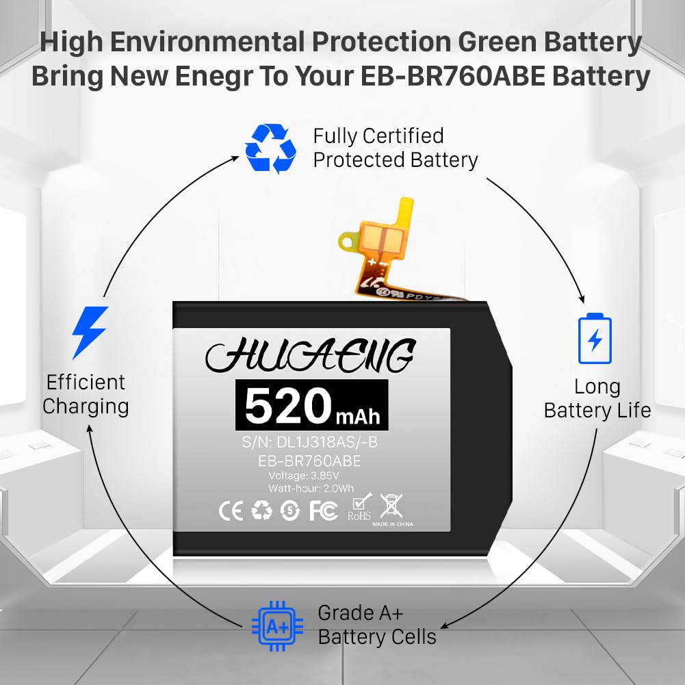 Battery For Samsung Gear S3 Frontier Upgraded 520mah High Capacity