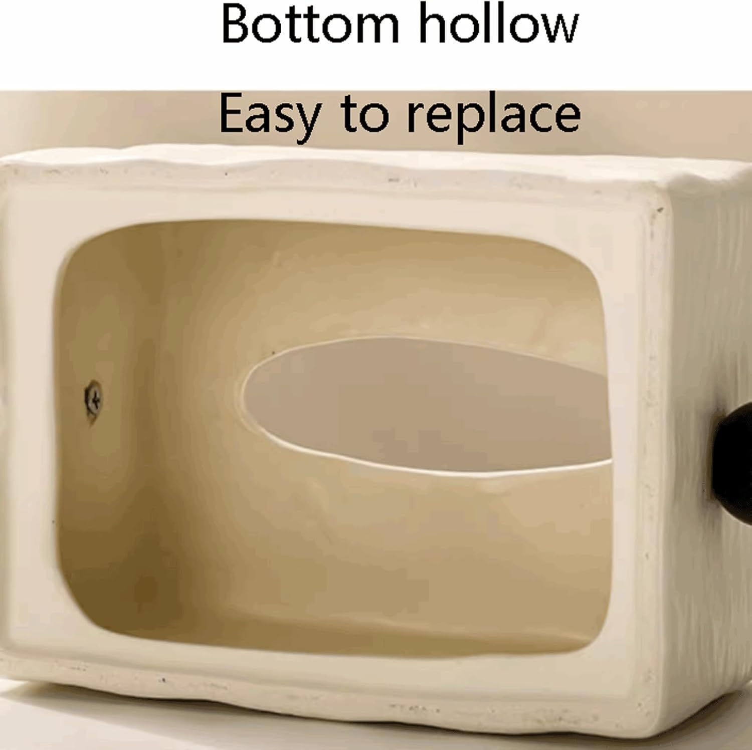 Uchwyt na chusteczki, Ceramiczny prostokątny uchwyt na chusteczki wielokolorowy(White)