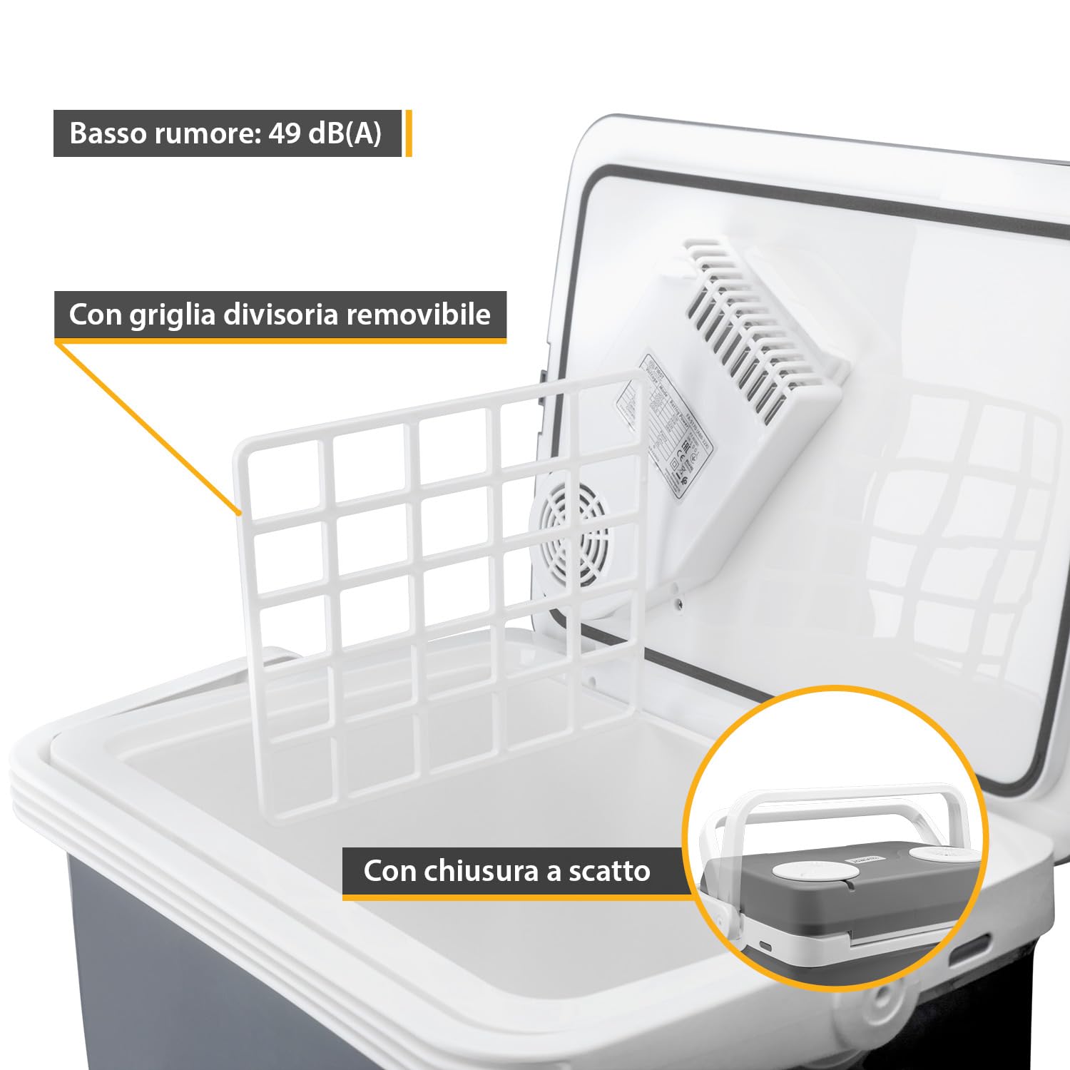 TZS First Austria Frigorifero Portatile 32L 12V/230V Raffreddamento Riscaldamento Campeggio Grigio