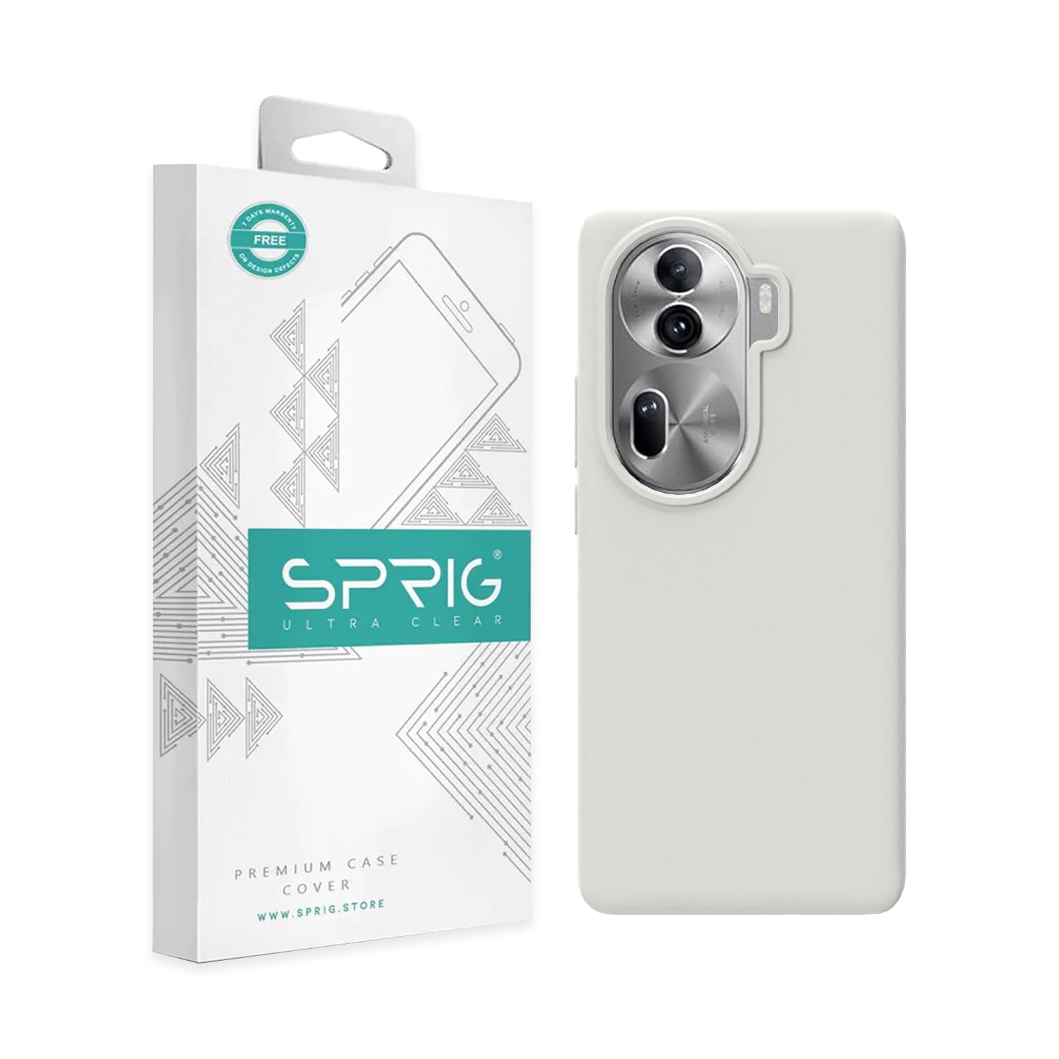 SPRIG Liquid Silicon Back Cover/Back Case for Oppo Reno 11 Pro (Light Grey) (B0D8JMVFKP) Amazon Price History, Amazon Price Tracker