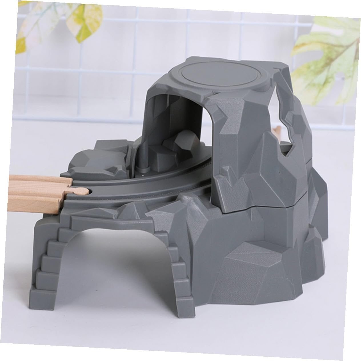 GALPADA Tunnel per Trenino Bambino Set Plastico Beige Dettagli Realistici