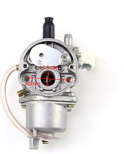 Miniatura 2 de Carburador de 2 tiempos de 0.512 in para bicicleta de bolsillo de 47 cc, 49 cc, 50 cc, mini moto Dirt ATV Quad