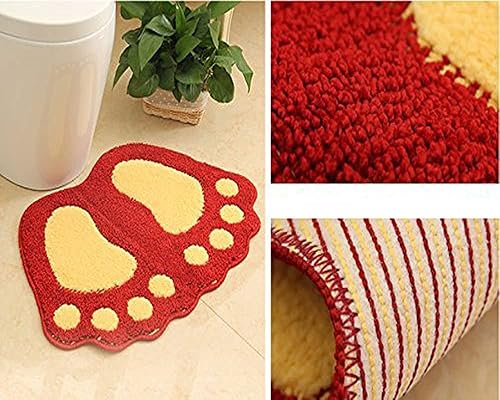 Vista 19 de MIFXIN Tapete de baño antideslizante con pies grandes, absorbente, para baño, inodoro, ducha, cocina, decoración del hogar (gris, 19 x 26 pulgadas)