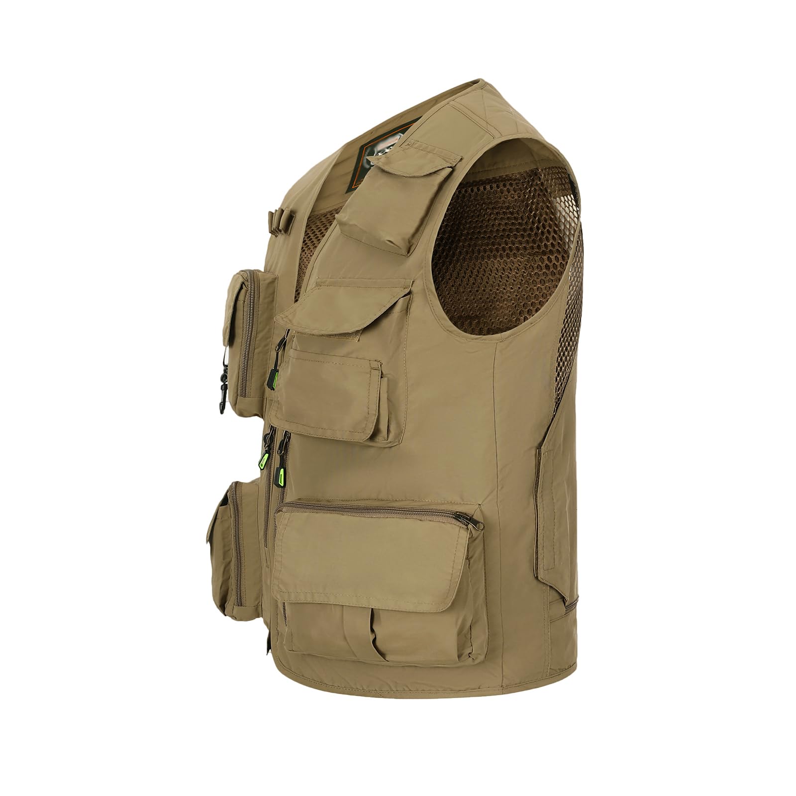 Hbufnha Gilet Da Pesca Da Lavoro Esterno Unisex Caccia Viaggi Fotografia Safari Gilet Con Multi Tasche - - Large