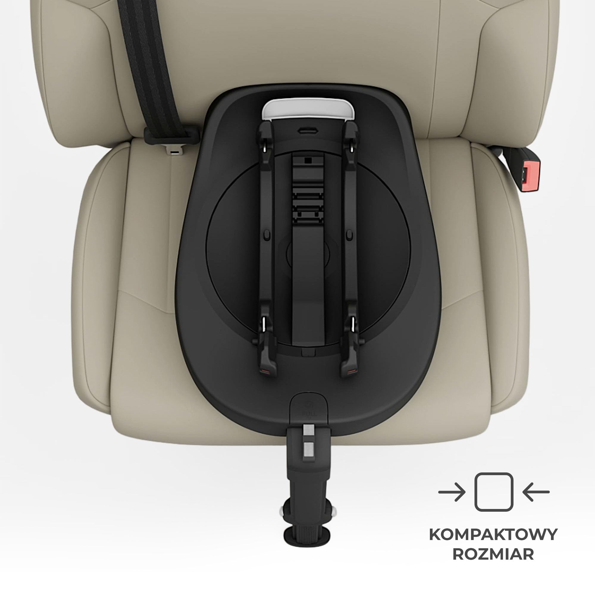 Kinderkraft ENDURA SAFE FX I-LITE fotelik dziecięcy z podstawą, i-Size, obrotowy, ISOFIX, ERGO PAD, system modułowy, waży tylko 3,2 kg, 5-punktowy pasek, od 0 do 12 lat, czarny