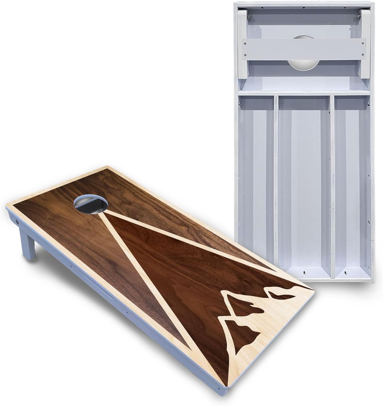 Cornhole Solutions All-Weather Cornhole Boards Set – Regulation 2x4 ft Boards with 8 Bags, UV Printed & UV Clear Coat, Reinforced Folding Legs, Premium Outdoor Game