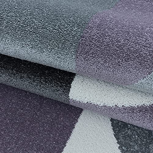 Tapis design à fermeture éclair modulable violet 80 x 150 cm lavable - 7
