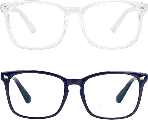 Miniatura 1 de 2 pares de anteojos LifeArt con bloqueo de luz azul con bisagra de resorte, antifatiga ocular, anteojos de lectura para computadora, anteojos de