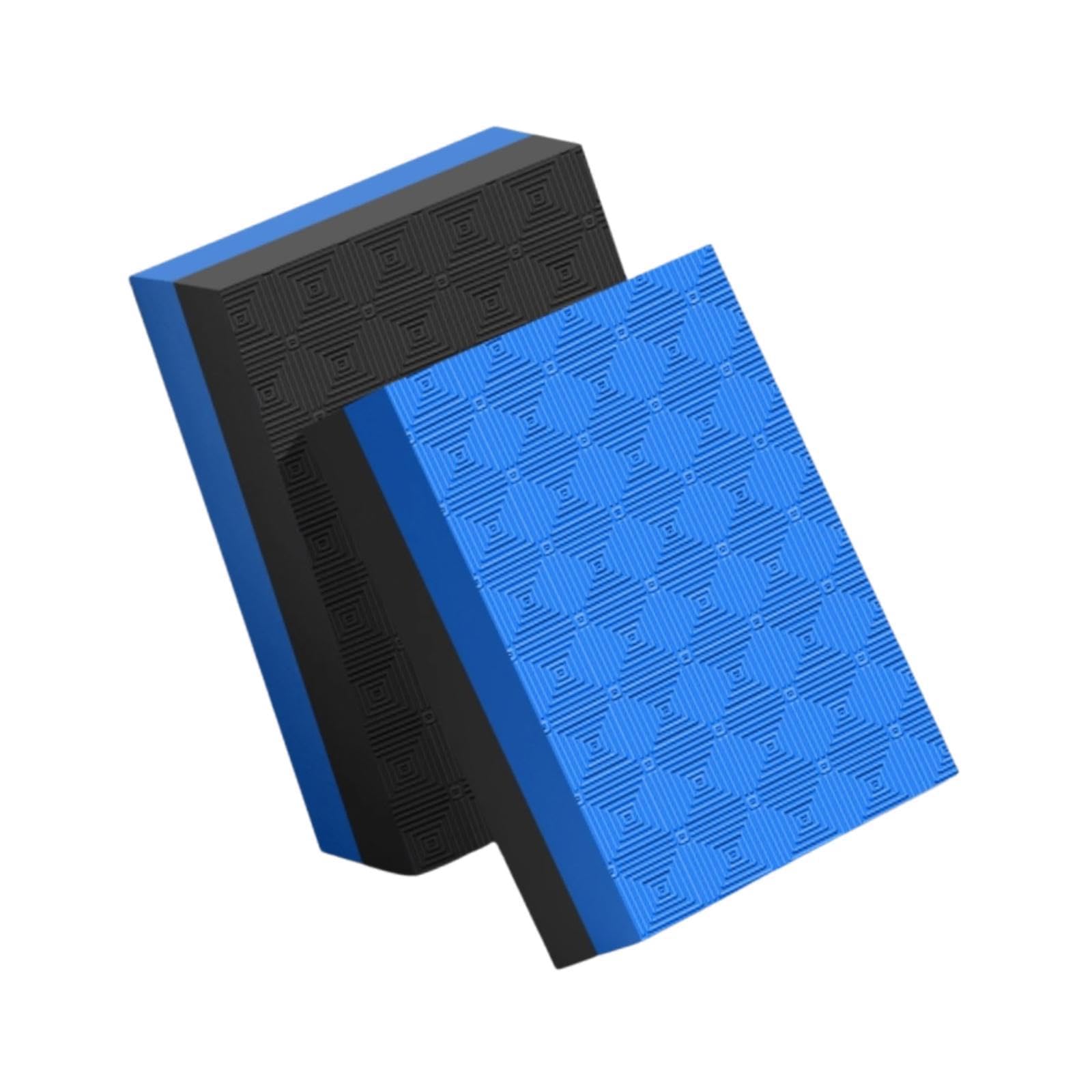 2 Pezzi di Cuscinetti Antiurto per Sollevamento Pesi, Cuscini Antiurto Antiscivolo per stacchi da Terra, tappetini silenziosi, Protezione del, Nero Blu 50x33x4cm