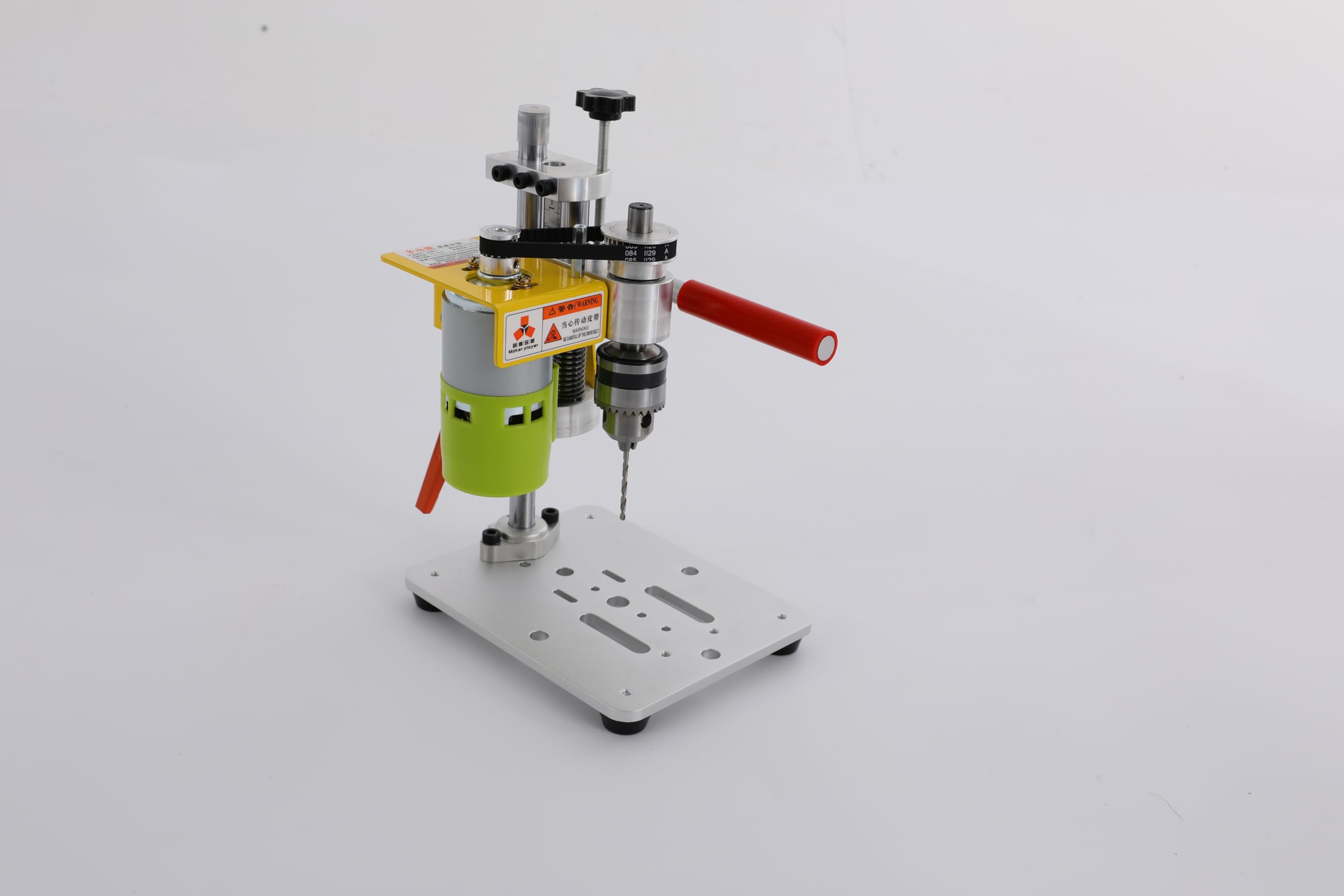 Mini Drill Press, Portable Table Driller with 7-Speed Adjustable, Benchtop Drilling Machine B10 Chuck for Polishing, Grinding and Drilling