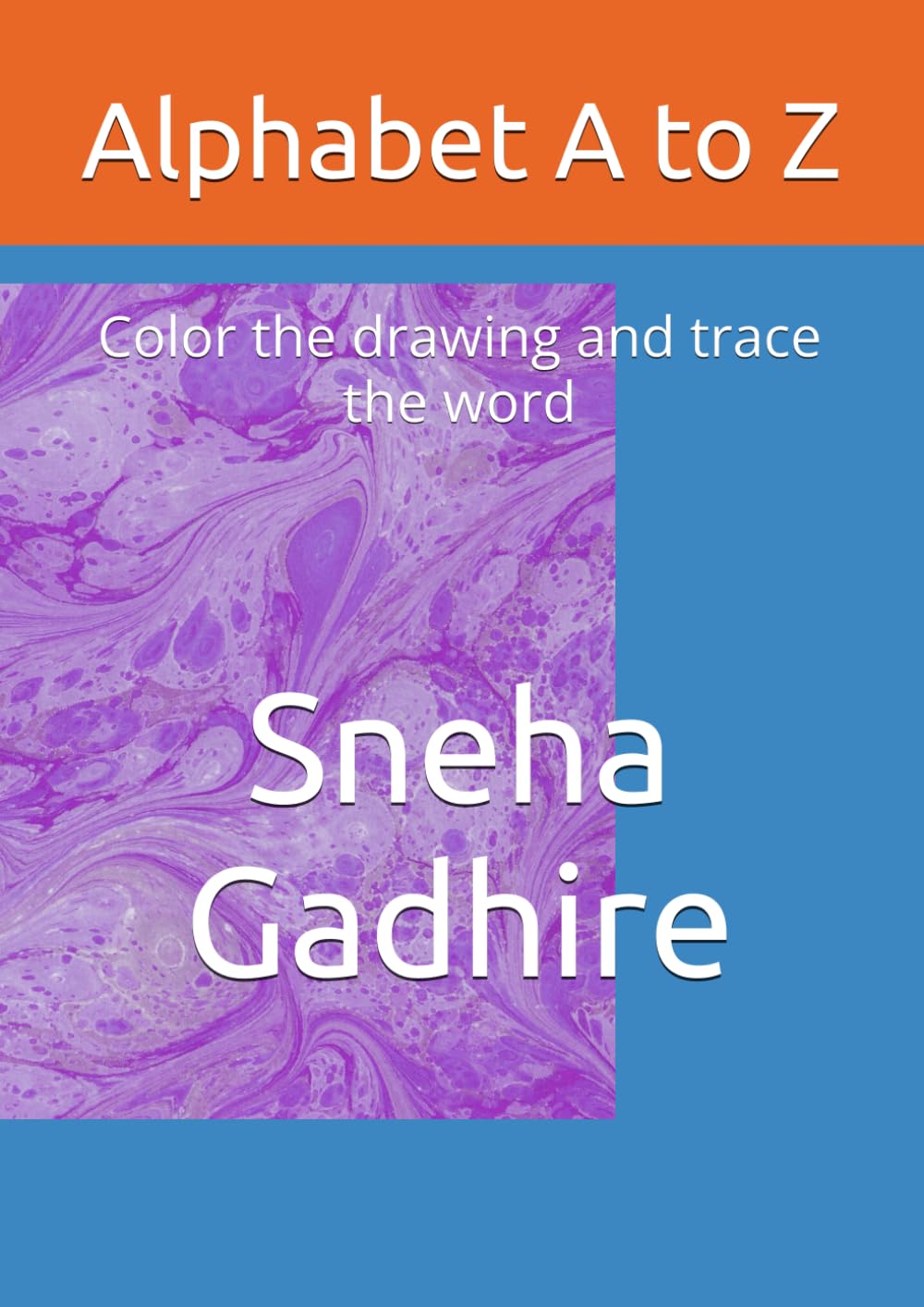 Alphabet A to Z: Color the drawing and trace the word