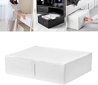IKEA ベッド下収納: スペースを最大限に活用する方法 4 Ikea Clothes Case, Storage Case, Clothes Storage Box with Lid, Clothes Storage Box, Scubb, Under the Bed Storage Box, Invisible Storage, Keep Dust Away and Save Space, L: 36.6 x 21.7 x 7.5 inches 93