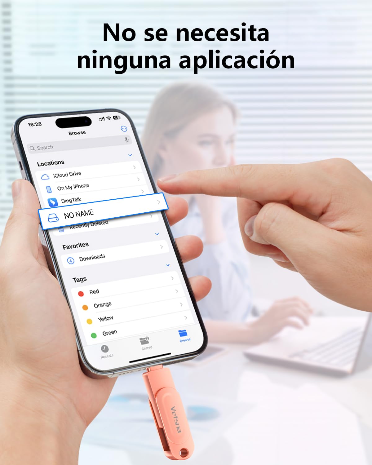 [Sin App] Pendrive para iPhone 512GB Apple Autorización, Pen Drive Lightning Tipo C Memoria USB 3.0 Photo Stick Compatible con Phone/iPad, Android y PC, para Respaldo de Fotos, Videos Rosa