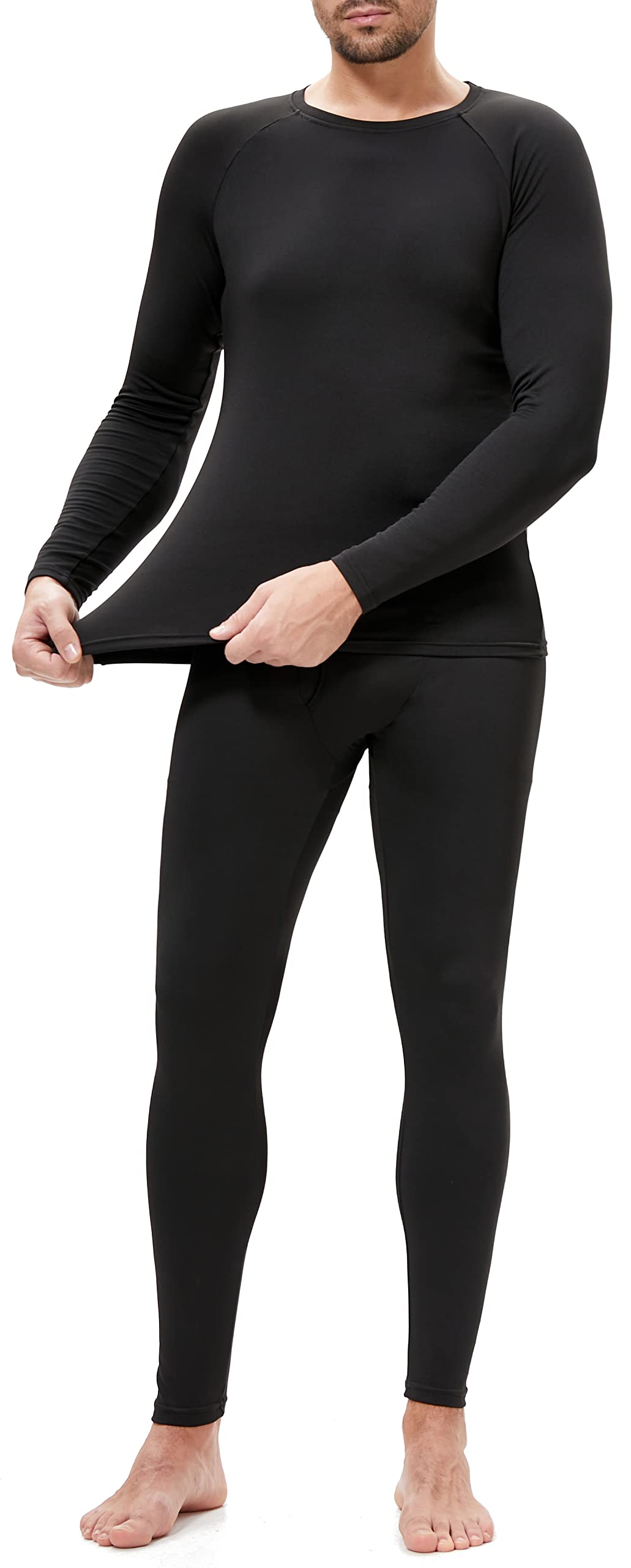 BenBoy Biancheria Intima Termica Uomo Set di Biancheria Funzionale Intima Traspirante Base Layer Invernale Termiche Abbigliamento Termico Intimo per Sci Ciclismo Corsa