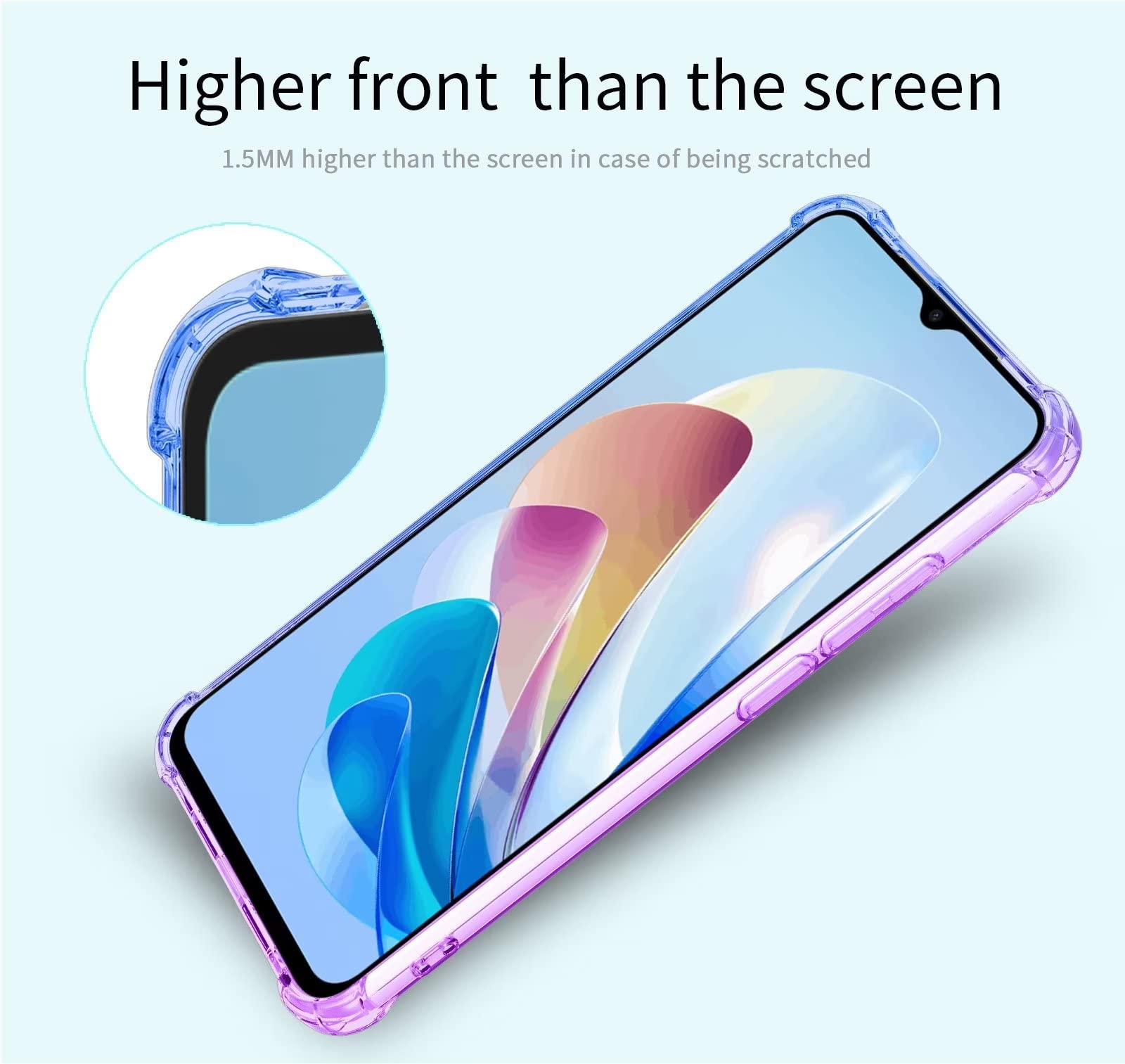 EASSGU TPU Handyhülle Für Redmi A1 / A2 (6.52 Zoll) – Weiches Silikon, Saphirblau