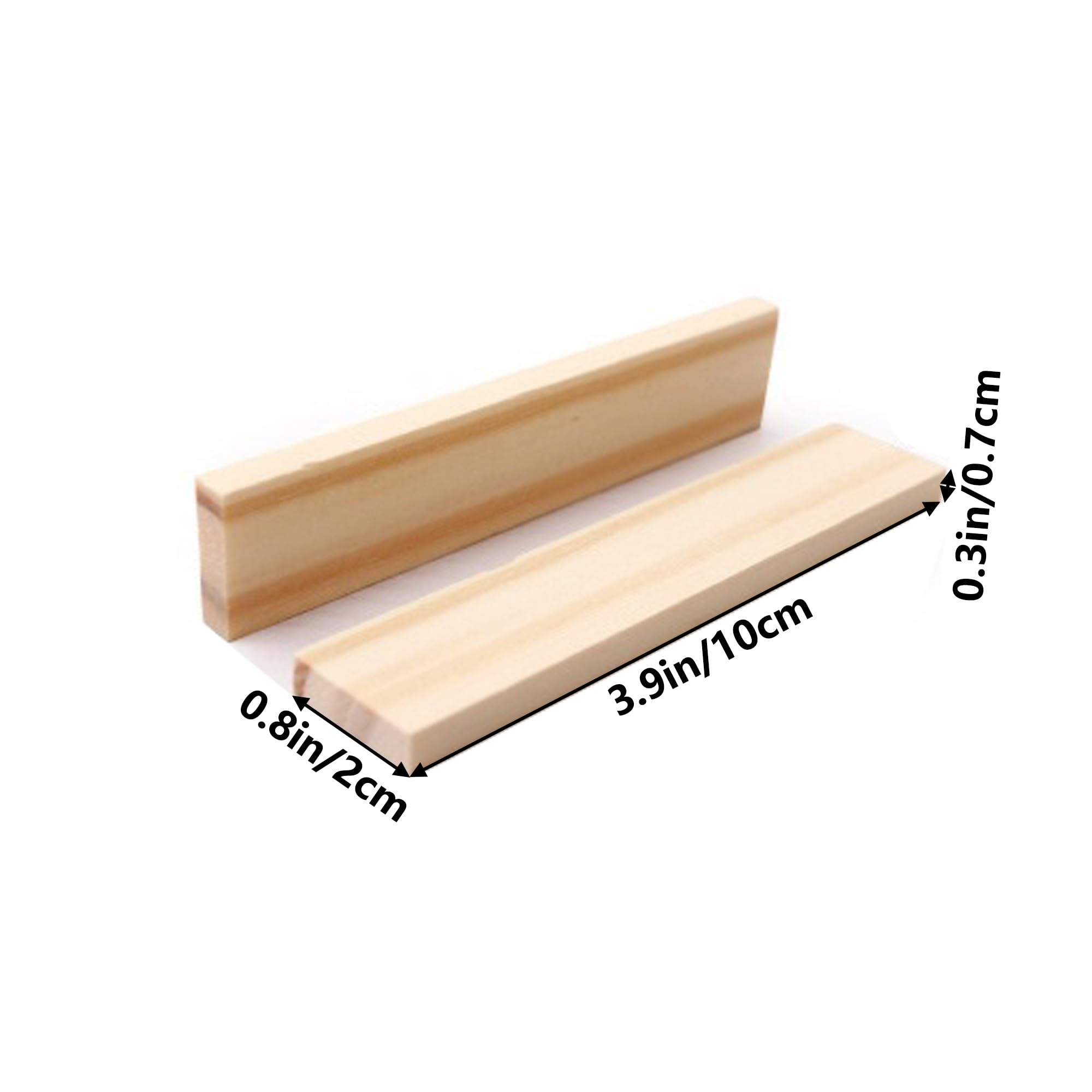 HAOBIN Craft Wooden Blocks 100x20x7mm, 30pcs, Brown - Image 2