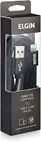 Cabo Lightning Nylon Elgin Dispositivos Apple 1,5 Metros Preto