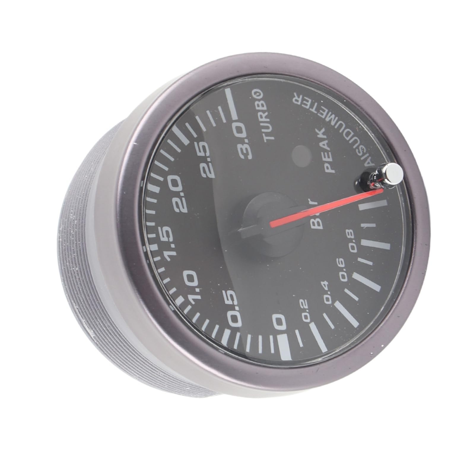 Fydun Turbo Boost Gauge, 2.5 pulgadas 60 mm 3.0 Bar LED Modificación de automóvil Turbo Boost Gauge Meter Pointer DC12V para todo tipo de vehículos modificados