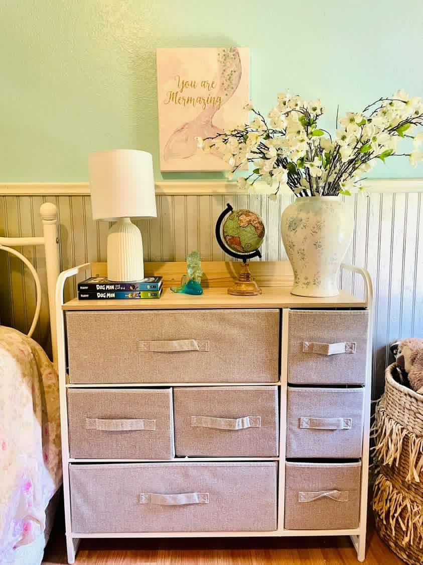 YITAHOME Cassettiera in tessuto, armadietto con 7 cassetti, per Corridoio, con vano contenitore per soggiorno, camera da letto, cameretta dei bambini, grigio chiaro