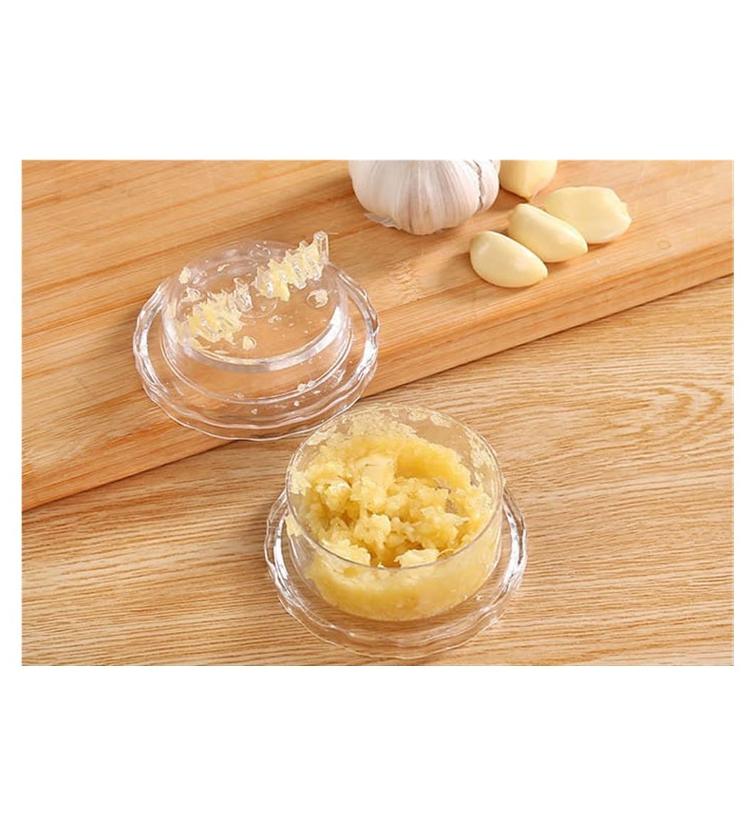 Knoblauchpresse Garlic Press 2pcs Knoblauchzerkleinerer Reibe Kunststoff Twist Peeler Fleischwolf Presse Cutter Küchenhelfer Kitchen Gadgets