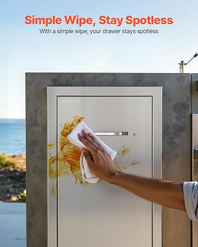 Miniatura 77 de VEVOR Cajones de cocina para exteriores, 30 pulgadas de ancho x 10 pulgadas de alto x 20 pulgadas de profundidad, cajones horizontales de acceso