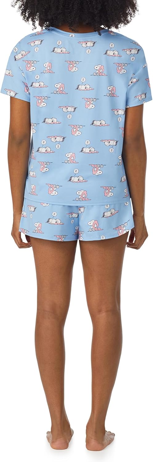 Richard Leeds International Womens Pajama Sets Disney | Hello Kitty |Snoopy Soft Stretch 2 Piece Short Lounge Sets for Women - Image 3