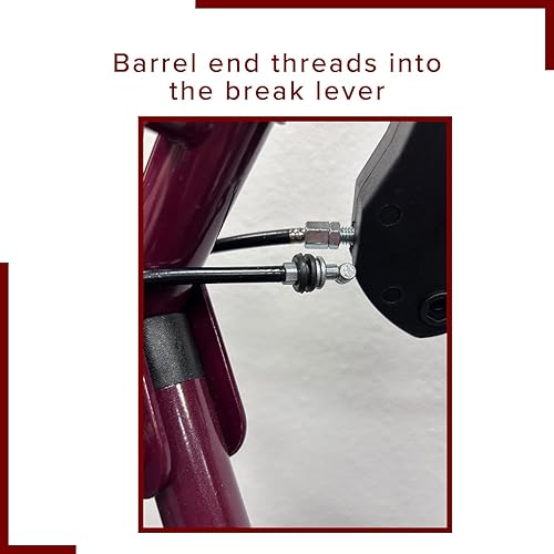 Miniatura 8 de AlveyTech Cable de freno de repuesto de 34 pulgadas, para rodillos de movilidad, andador, silla de ruedas plegable médica y scooter de transporte