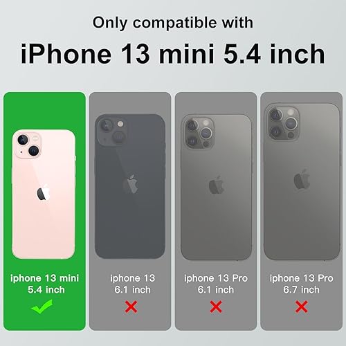 Miniatura 7 de DEENAKIN Funda de silicona para iPhone 13 Mini con protector de pantalla, compatible con MagSafe, funda para cámara, funda magnética protectora