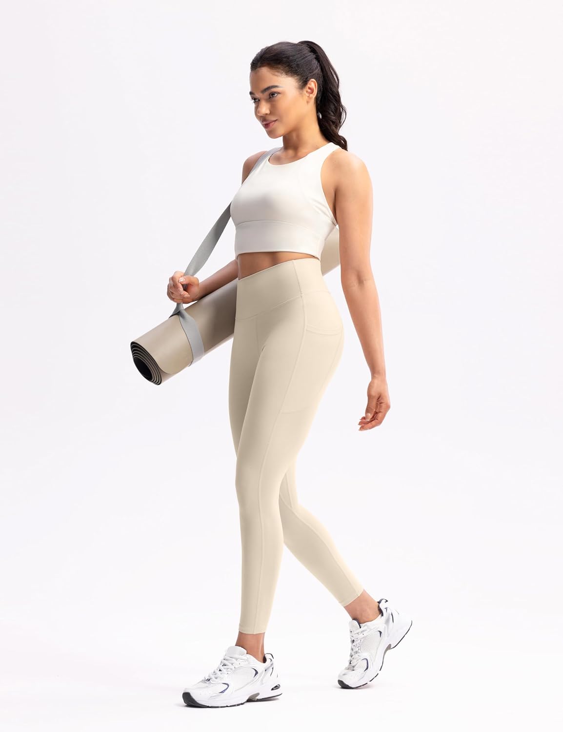 Women's Workout Leggings with Pockets Yoga Pants 25"/28" High Waisted Athletic Tights Soft Gym Lounge Activewear - Image 6