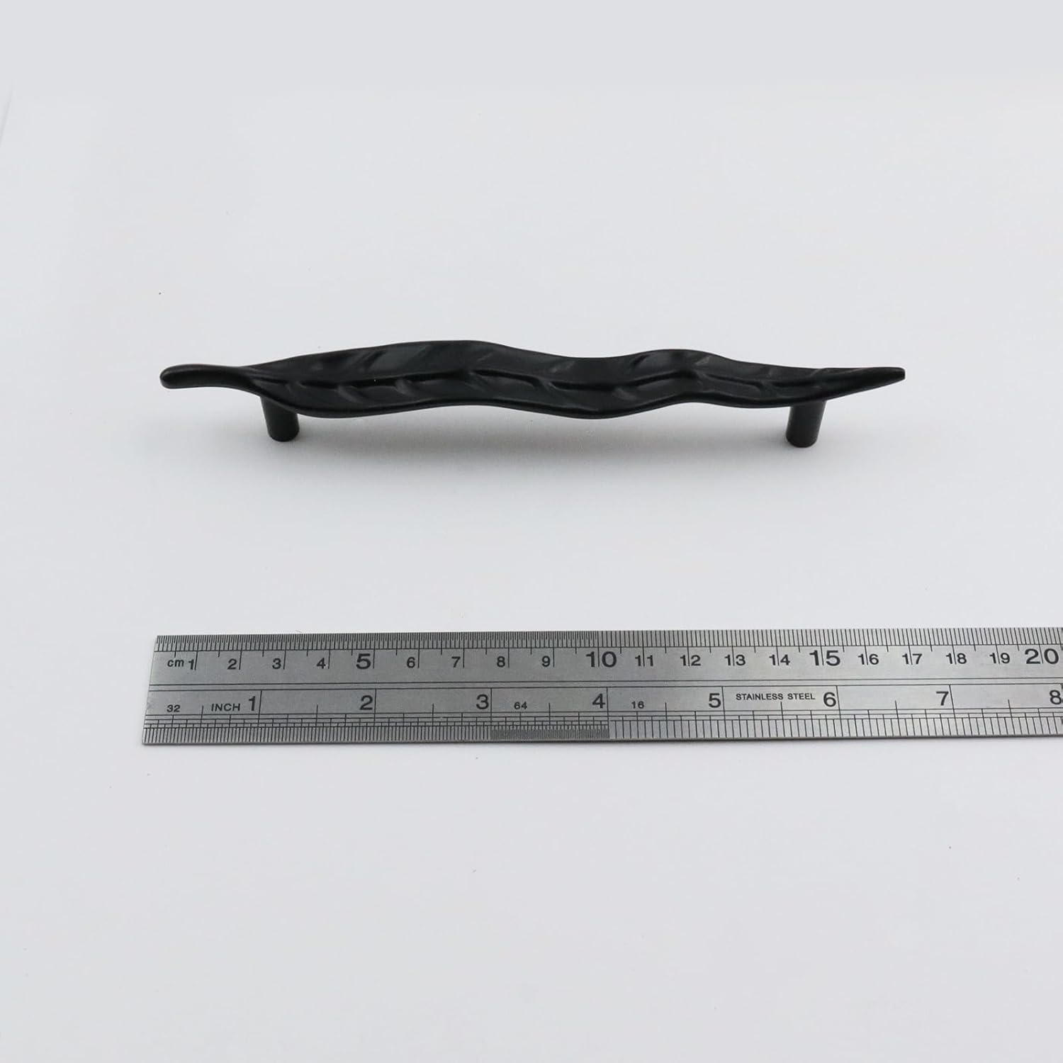 KUMGROT 7インチ リーフ型引き出し取っ手 キッチンキャビネットハンドル 亜鉛合金引き出し取っ手 キャビネットドア、テレビスタ