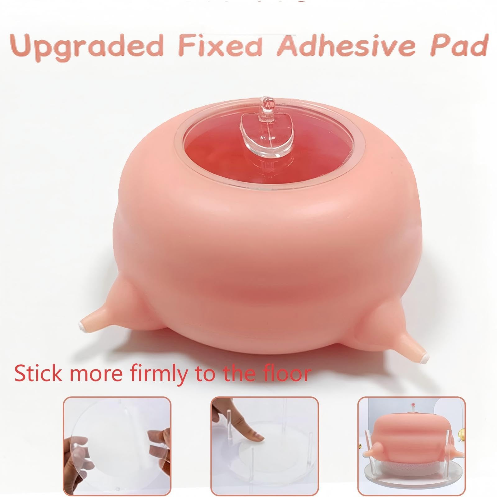 Mangeoire à lait pour chiots et chatons avec 4 tétons en silicone pour chiots et chatons (rose, 200 ml)