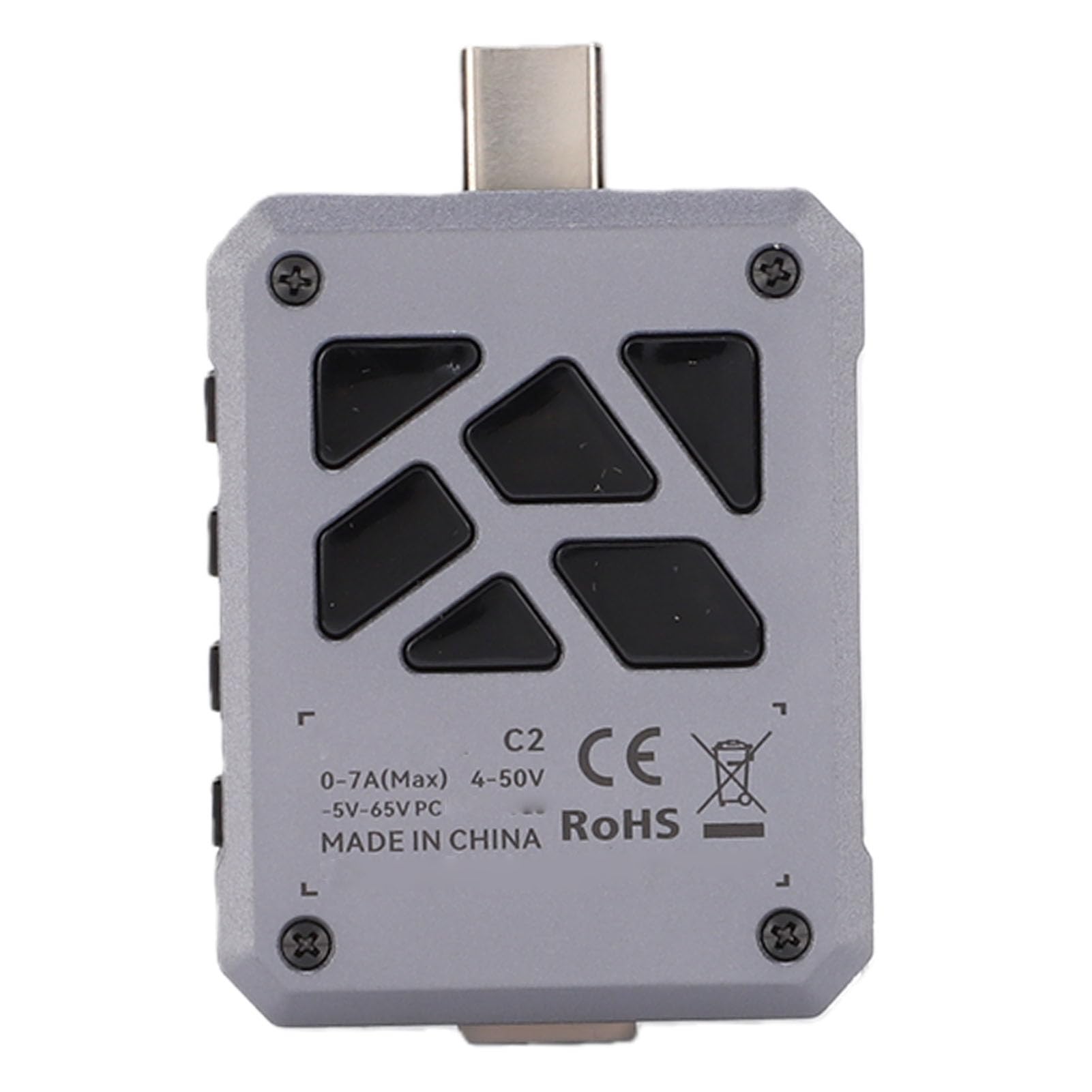 FTVOGUE Tester USB C, ABS Miernik Mocy USB C z detekcją PD3.1, 4 do 50 V 0 do 6,5 A 240 W Śledzenie Pojemności i Energii, dla Inżynierów Hobbystów Naprawa Telefonów Laboratoryjnych Testowanie