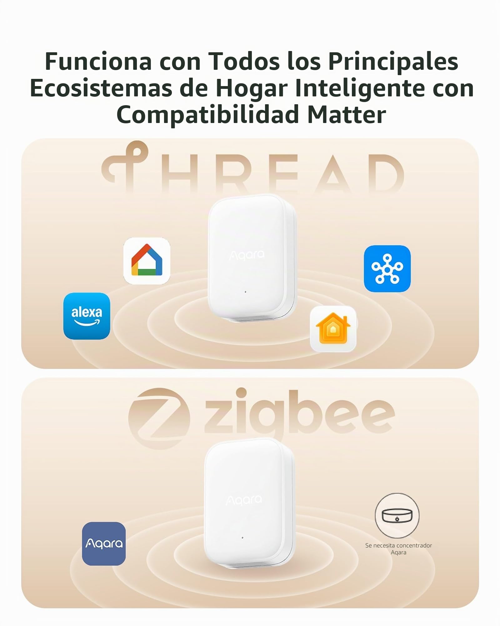 Aqara Sensor Multiestado P100, Thread/Zigbee, Sensor de Puerta/Ventana y Vibración, Monitoreo de Apertura/Cierre o de Objetos, Compatible Apple Home,Home Assistant, Alexa, Google Home,Blanco