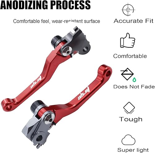 Vista 60 de Motocicleta CNC plegable pivote embrague freno palanca manija para RM125 RM250 RM 125 250 1996 1997 1998 1999 2000 2001 2002 2003