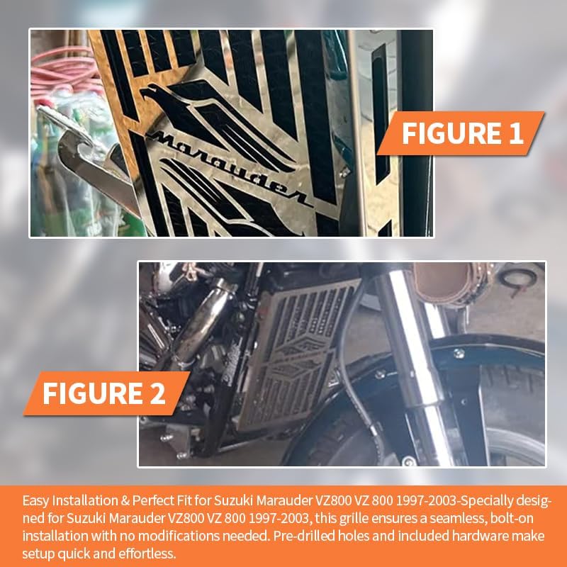 New Radiator Cover Guard Grill Grille Shrouds Cooler Protector Compatible With Suzuki Marauder VZ800 VZ 800 1997-2003 (VZ800B)