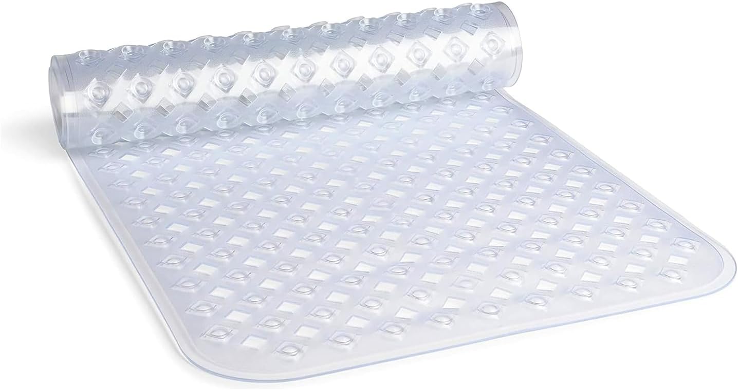 KEPLIN Premium NonSlip Bath Mat 200 Suction Cups, BPA, Latex Free