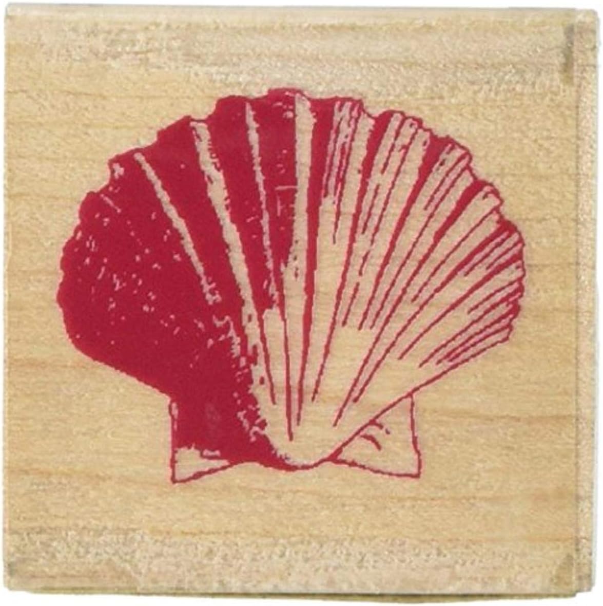 InkadinkadoScallop Shell Wood Stamp