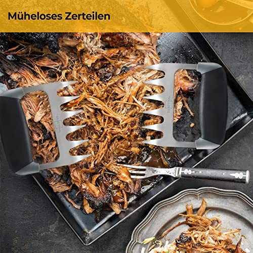 Pulled Pork Krallen aus Edelstahl von Silberthal