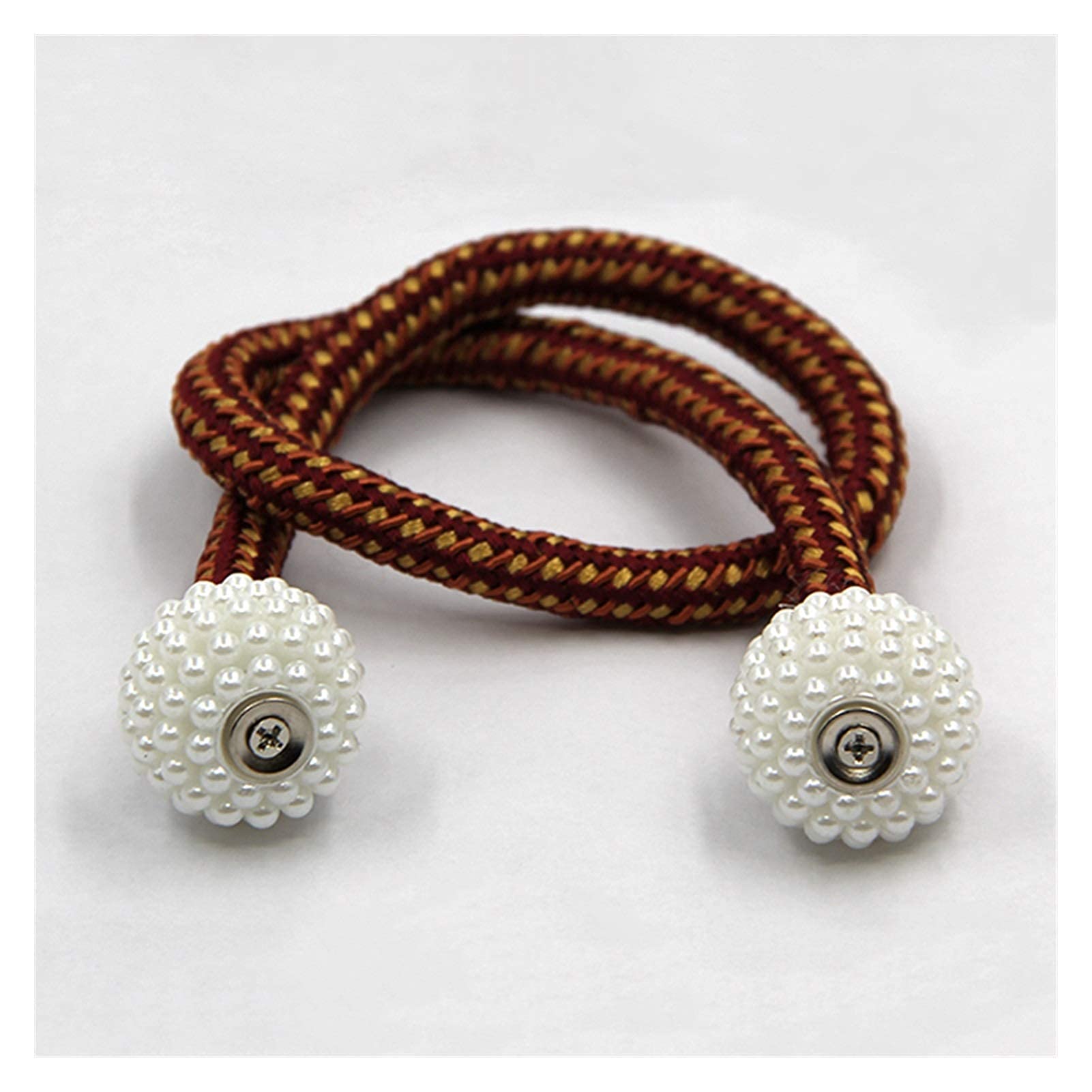 2Pc Magnétique Rideau Embrasses Retenues Boucle Clip Sangle Aimant Perle Boule Rideau Suspendu Ceintures Tiges Corde Accessoires (Taille Unique | 6)