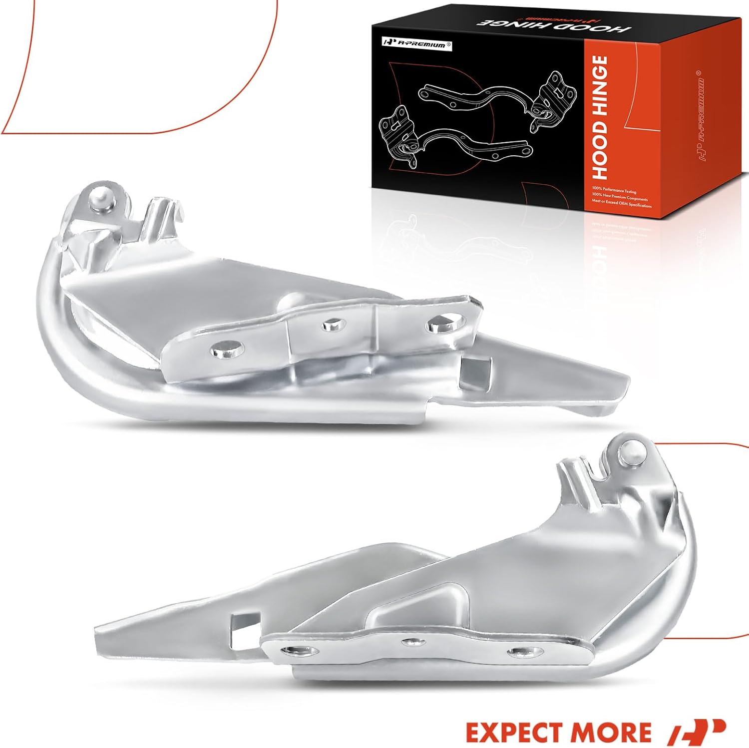 A-Premium Front Hood Hinges Compatible with Mitsubishi Outlander 2007-2018, Outlander PHEV 2018-2022, Outlander Sport 2011-2022, RVR 2011-2020, Sport Utility, Replace# MN175241, MN175242