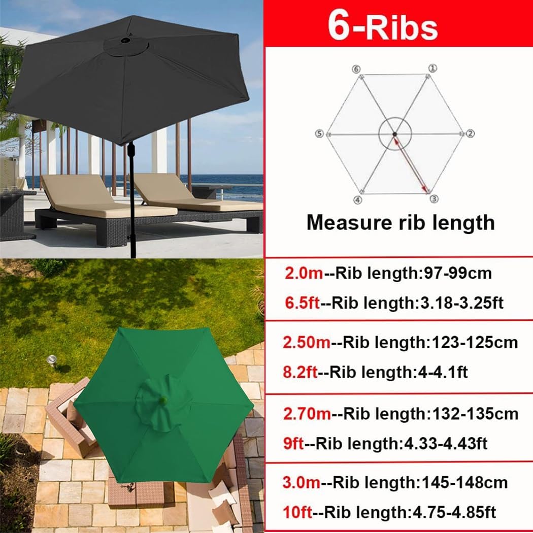 Sonnenschirmbezug Bespannung Ersatz Bezug Ersatzbezug Sonnenschirm 3m