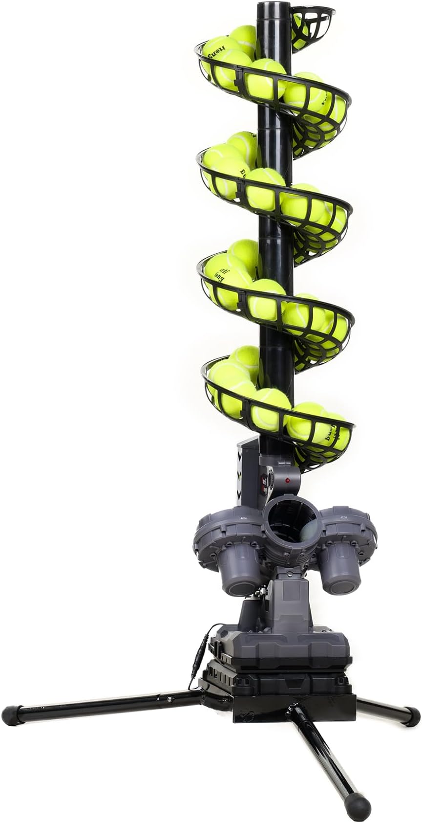 Furlihong 3807BH Tennis Ball Machine with Triangular Base, Adjustable Speeds, Oscillating Left&Right, Up&Down Swing Launch Port, for All Levels Training