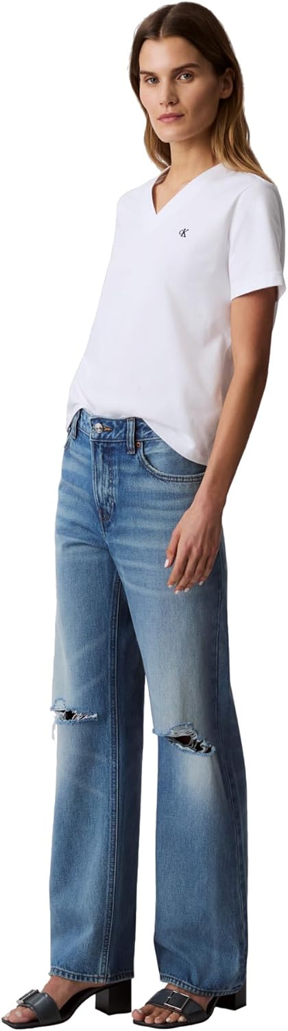 Calvin Klein Womens 90s Straight Jeans